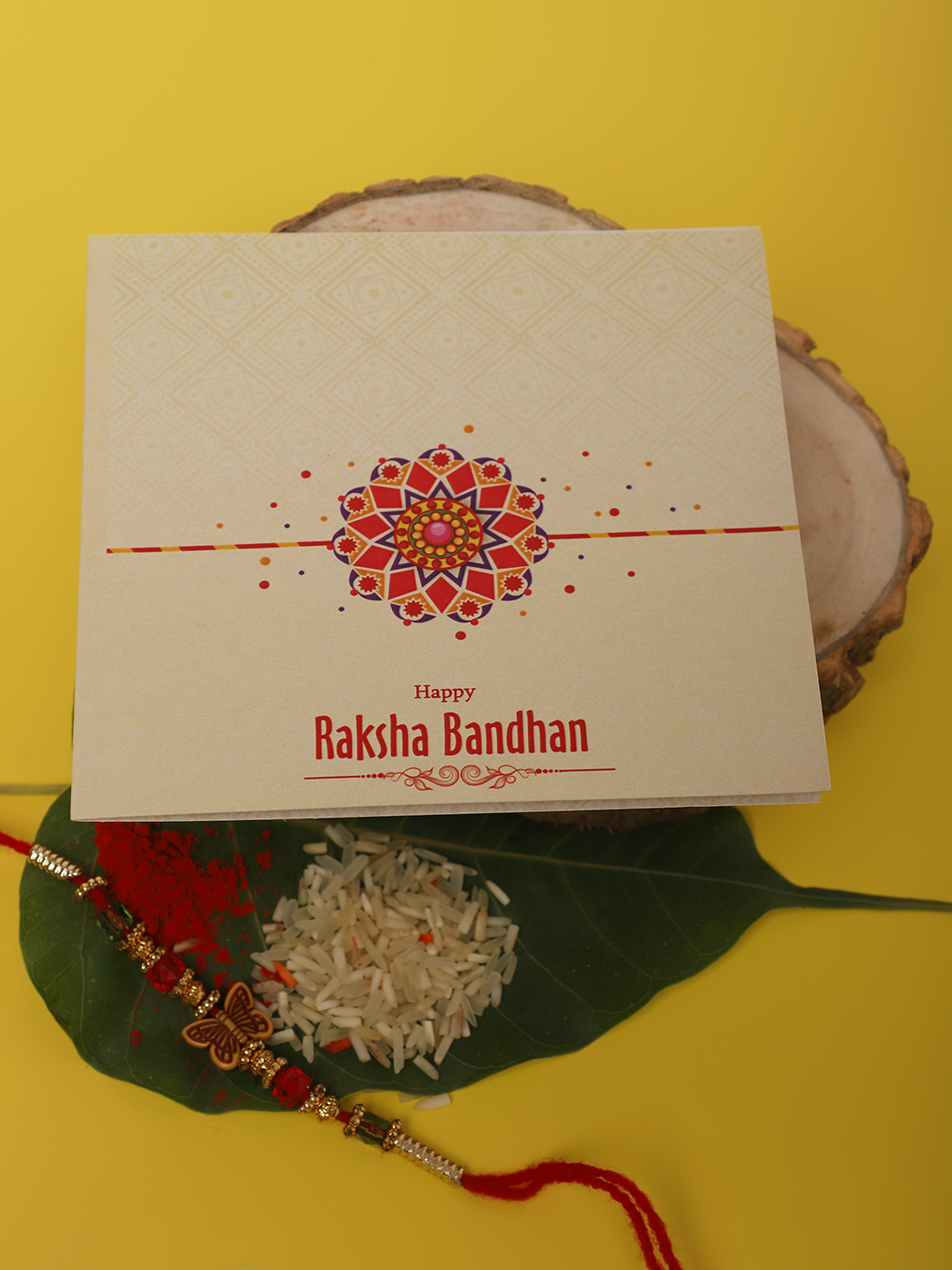 YouBella Rakhi and Greeting Card Combo for Brother, Rakhi Gift for Brother/Bhaiyya/Bhai (Style 2)